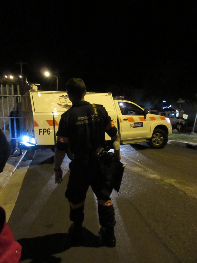 Medical Examiner an einem Einsatzort