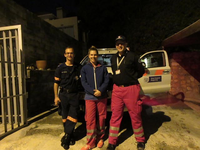 Gruppenfoto: Tinus, Natalie, ich