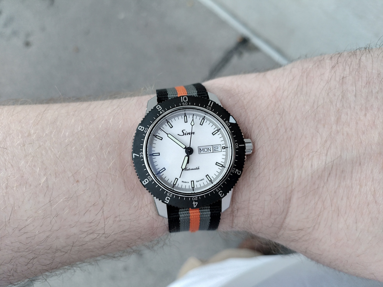 Sinn 104 St Sa I W with a Sinn 105 bezel